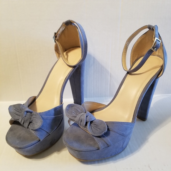 Y2K Charlotte Rouse Boho Jean Platform Heels SZ 10 - Picture 8 of 8